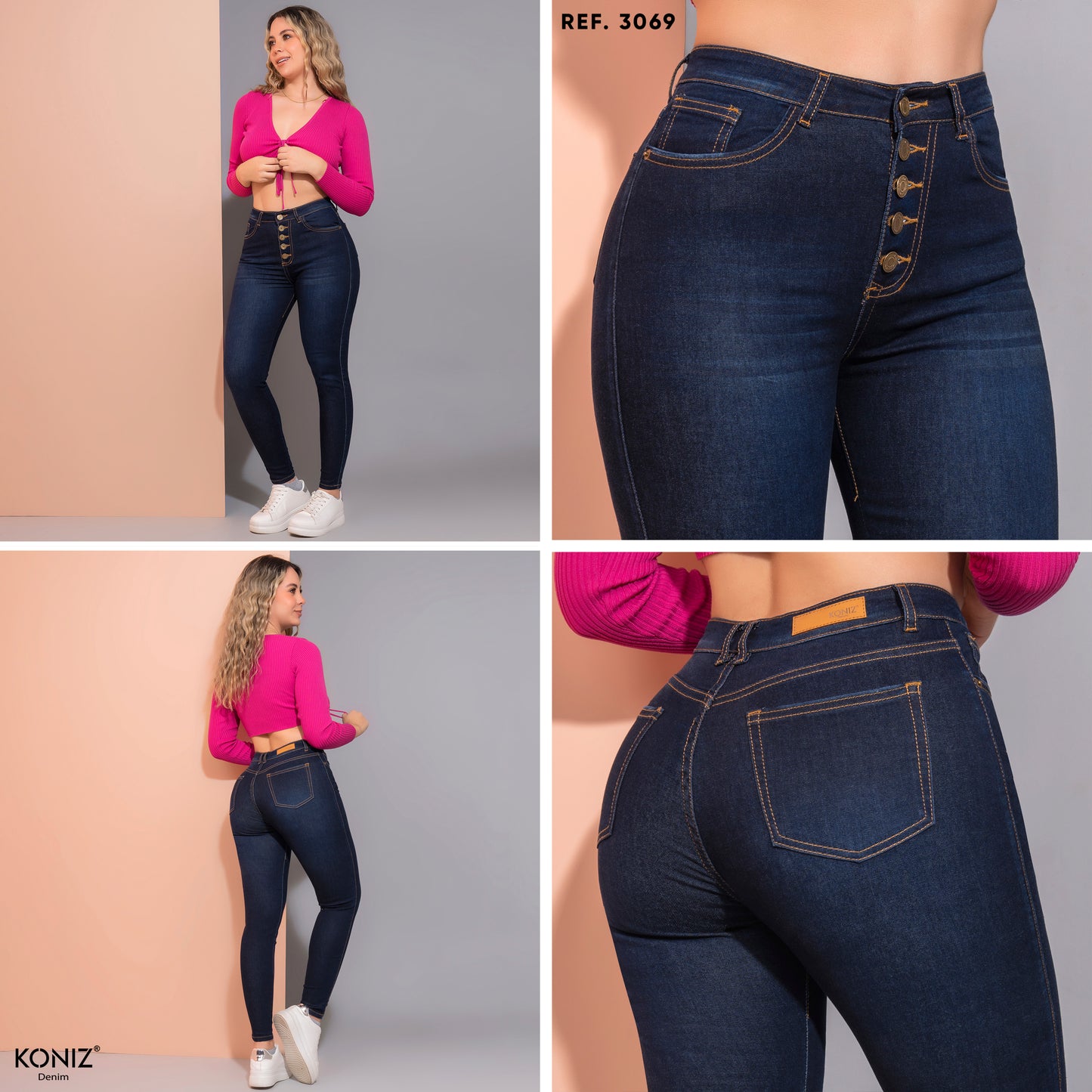 JEANS SKINNY TIRO ALTO REF 3069