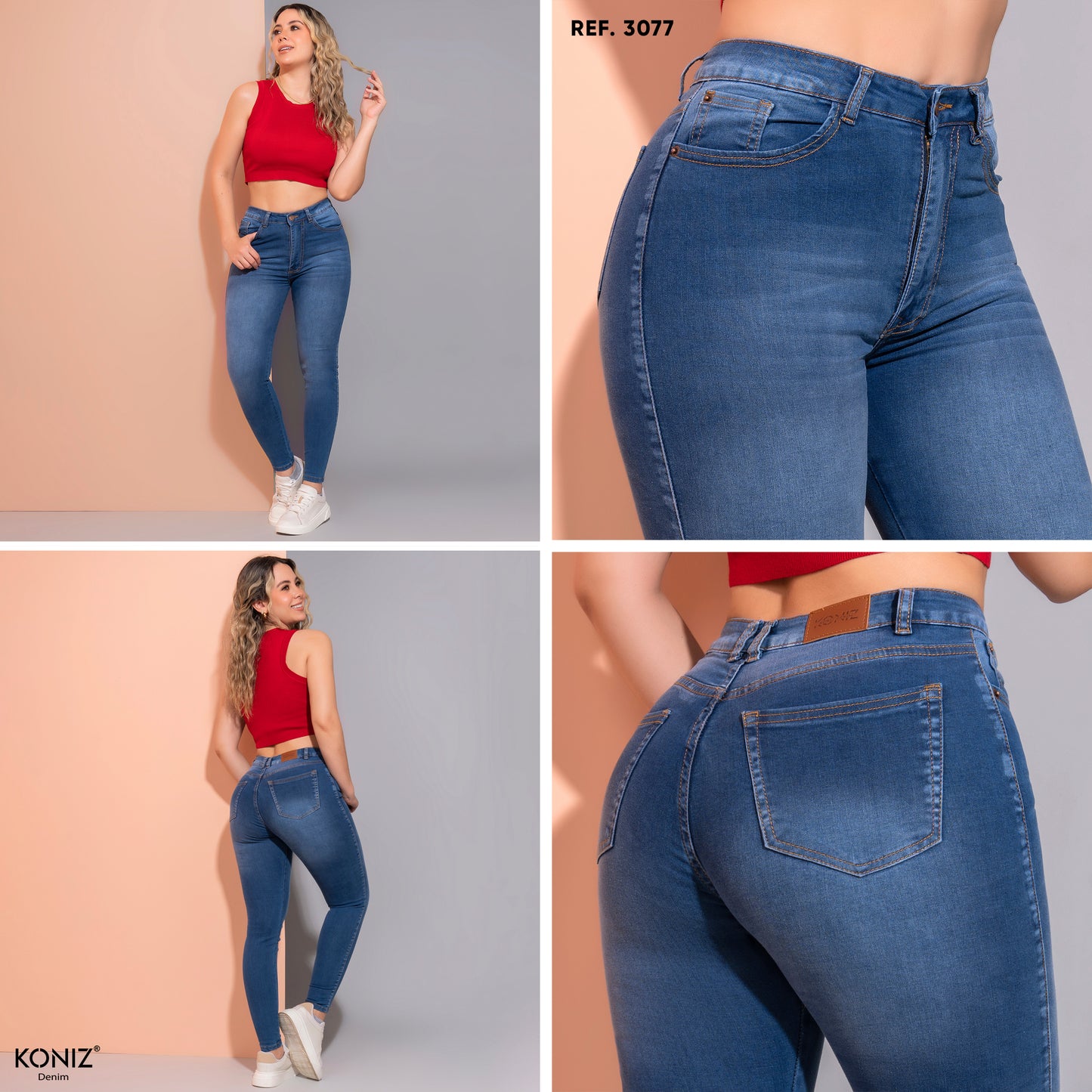 JEANS SKINNY TIRO ALTO REF 3077