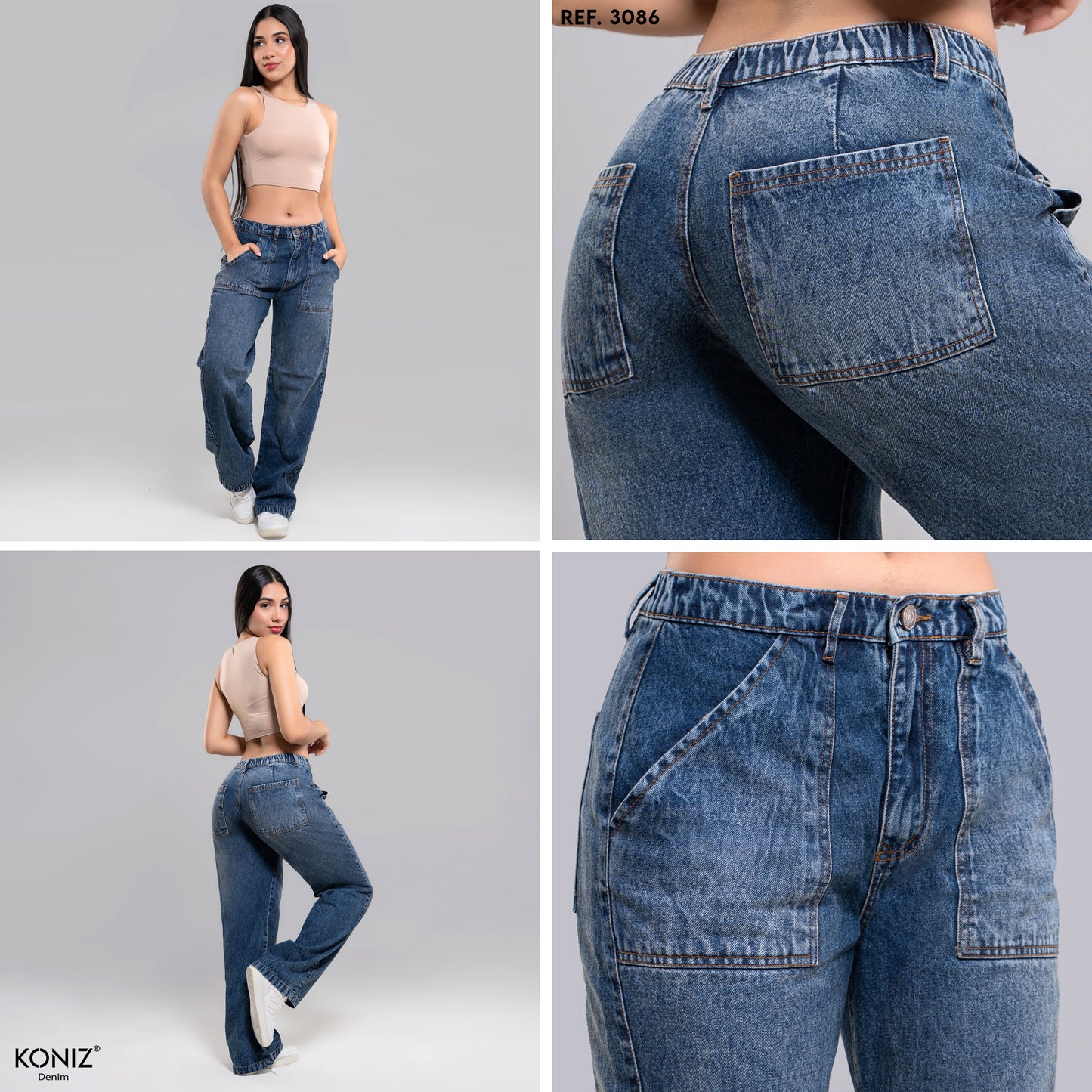 JEANS ANCHO TIRO ALTO REF 3086