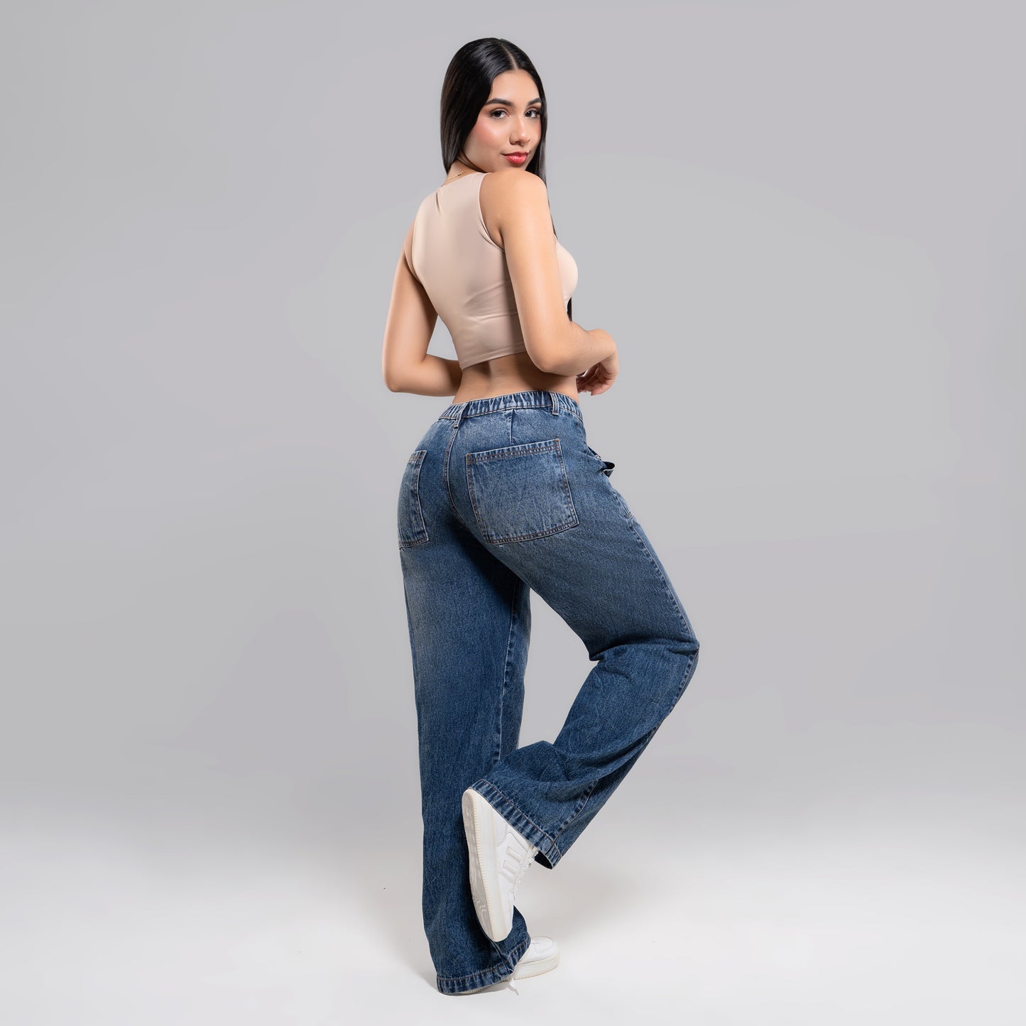 JEANS ANCHO TIRO ALTO REF 3086