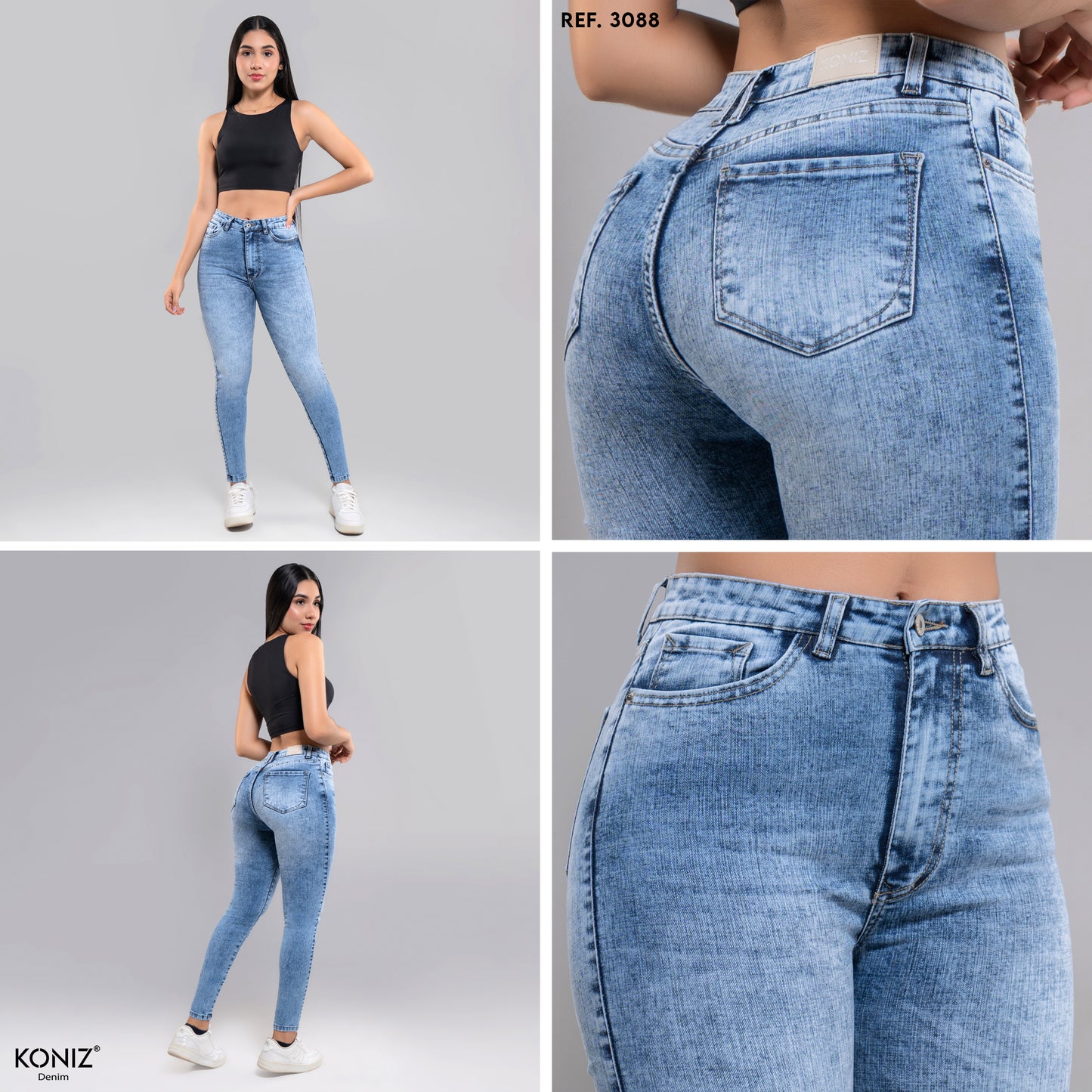 JEANS SKINNY TIRO ALTO REF 3088