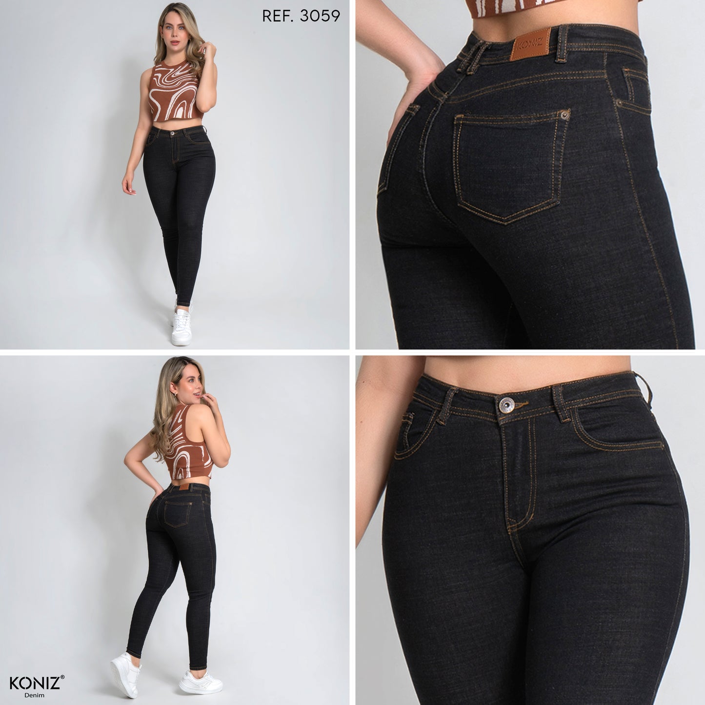 JEANS SKINNY TIRO ALTO REF 33059