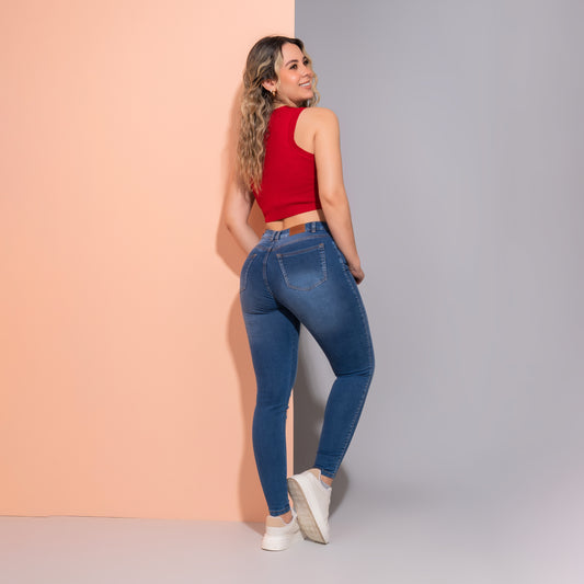 JEANS SKINNY TIRO ALTO REF 3077