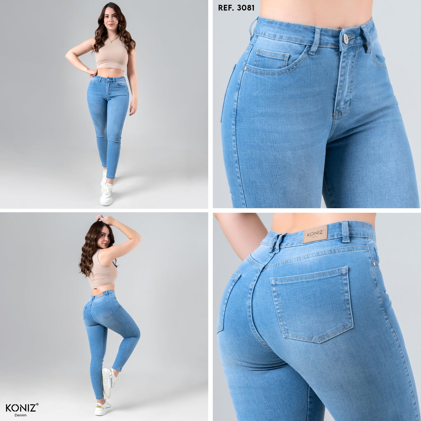 JEANS SKINNY TIRO ALTO REF 3081