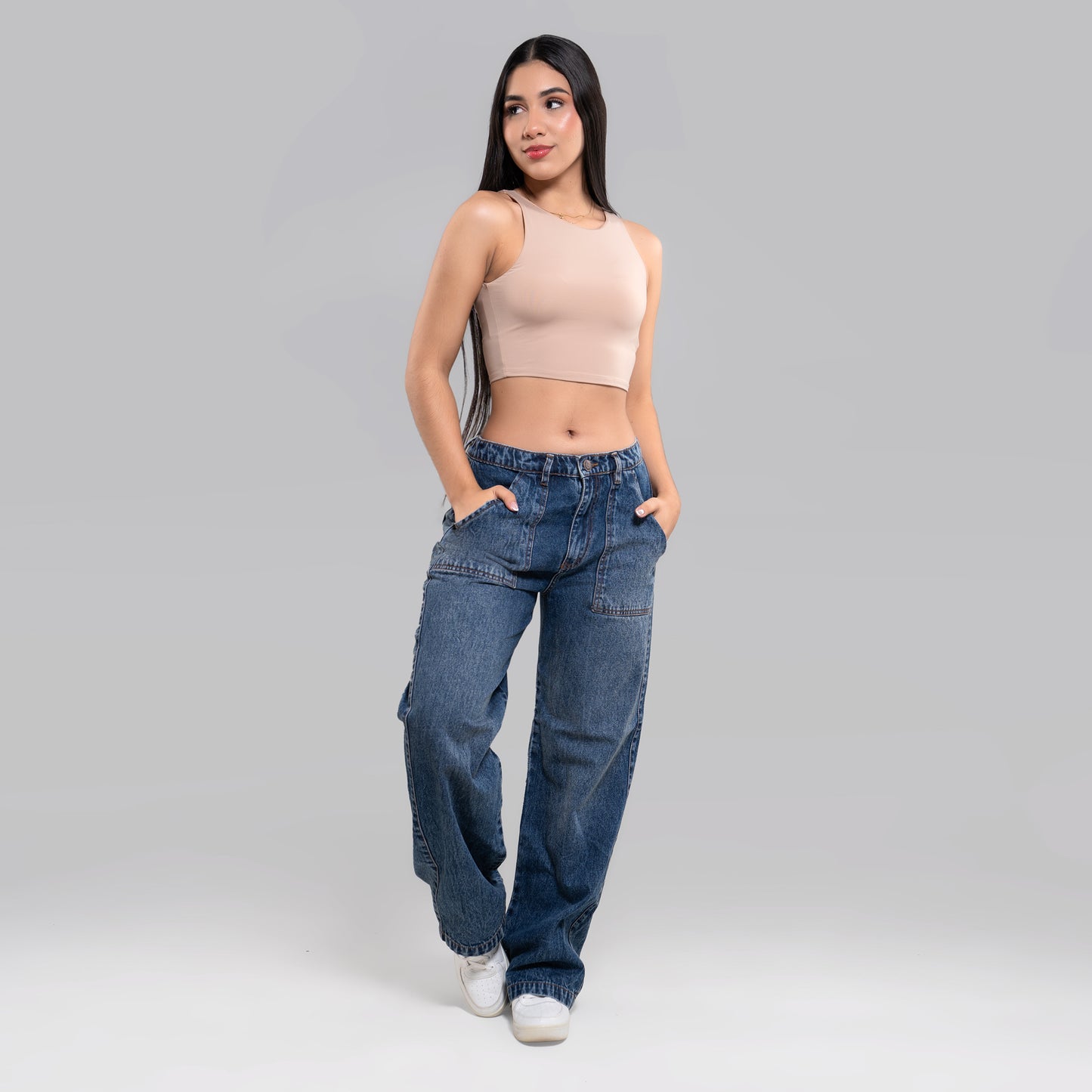 JEANS ANCHO TIRO ALTO REF 3086