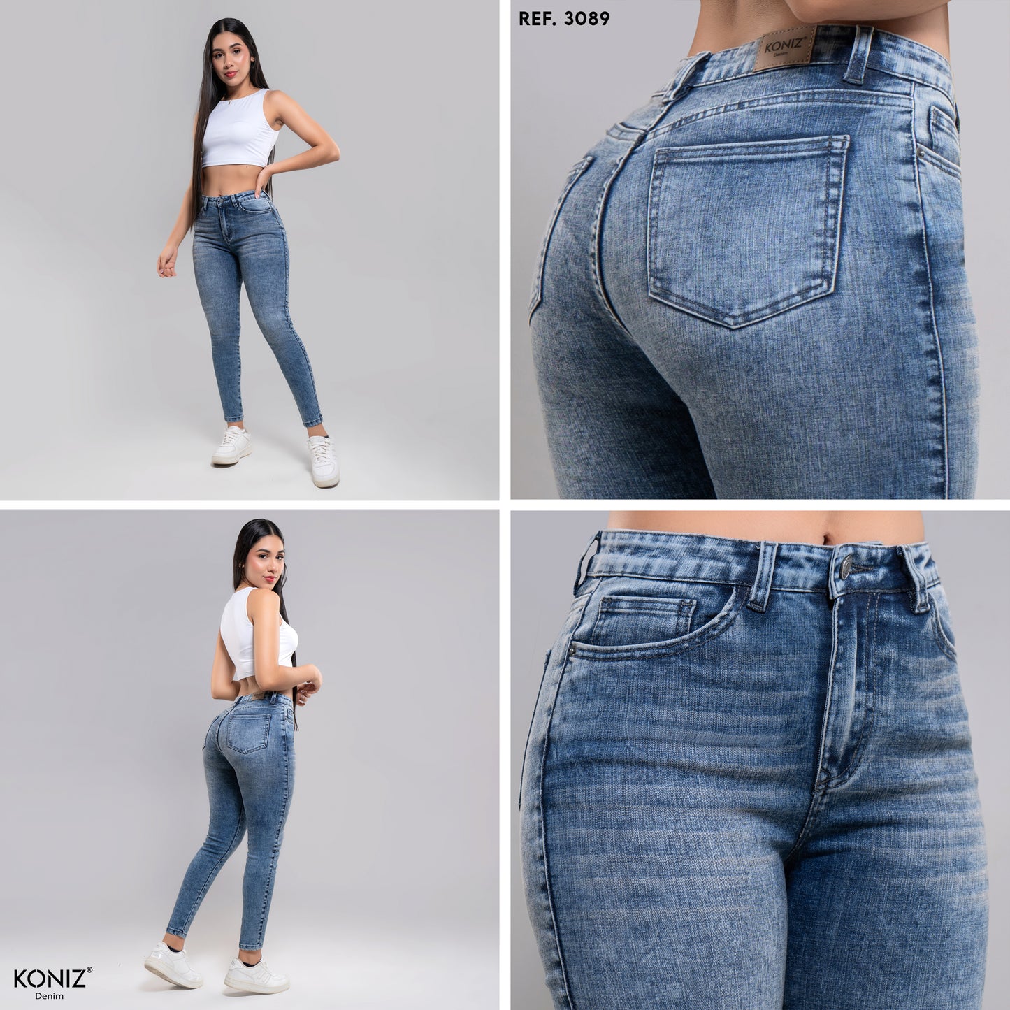 JEANS SKINNY TIRO ALTO REF 3089