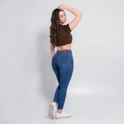JEANS SKINNY TIRO ALTO REF 3096