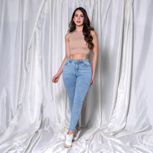 JEANS SKINNY TIRO ALTO REF 3093