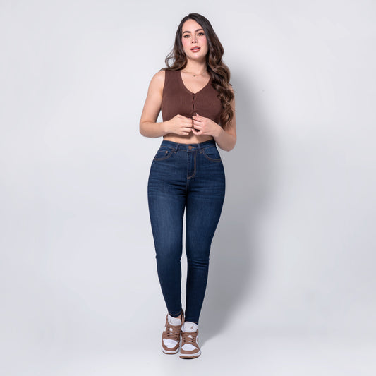 JEANS SKINNY TIRO ALTO REF 3092