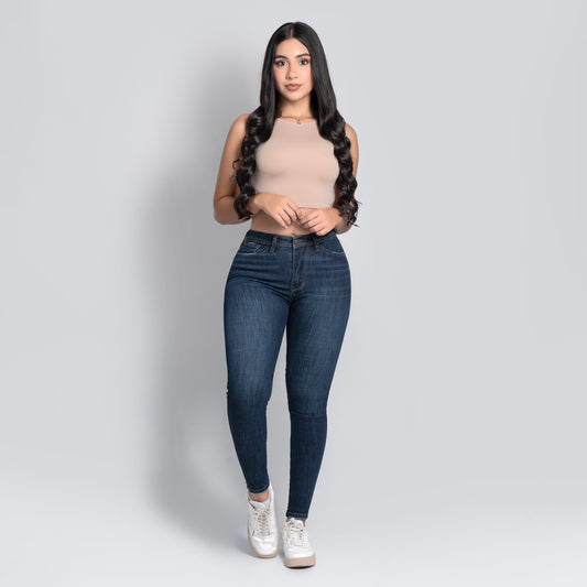 JEANS SKINNY TIRO ALTO REF 3104