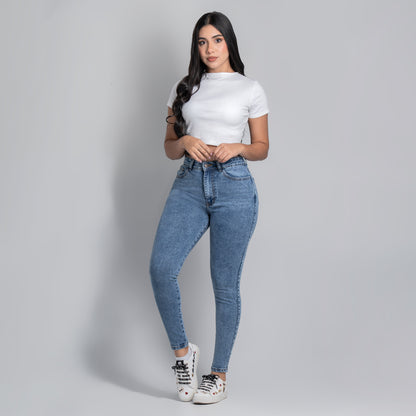 JEANS SKINNY TIRO ALTO REF 3103
