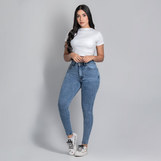 JEANS SKINNY TIRO ALTO REF 3103